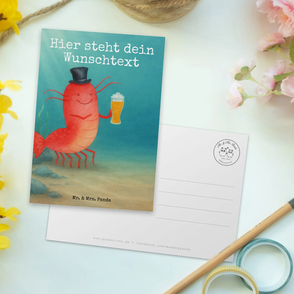 Personalised postcard lobster Wheat Design Seafood, aquatic animals, ocean, sea, fish, shells, corals, reef, whale, narwhal, sea urchin, lobster, platypus, turtle, manatee, crocodile, orca, shrimp, gifts for seafood lovers, water world, underwater animals, underwater world, vacation, deep sea, seafood fans, gift ideas, seafood decoration, seafood posters, bachelorette, men's household, inn, cooking, beer lover, pub, restaurant, economy, beer, bachelor