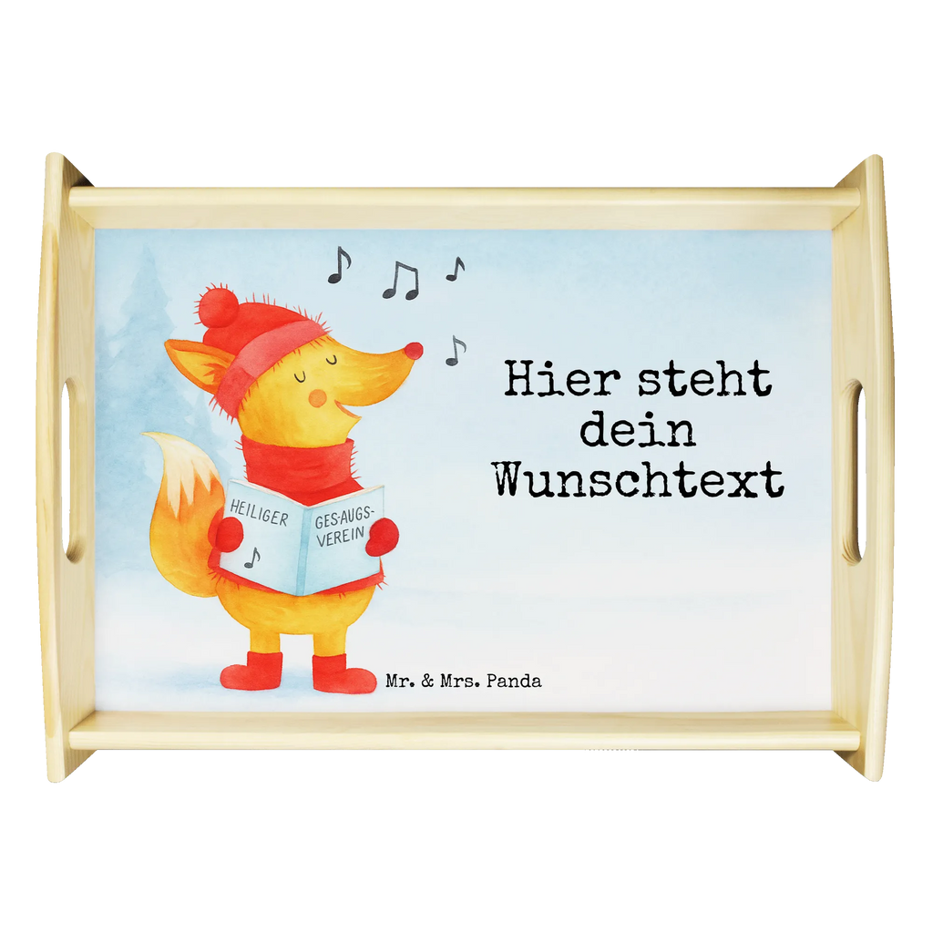 Spersonalizowana taca serwisowa lis Śpiewak Design Zima, Boże Narodzenie, dekoracje świąteczne, Mikołaj, Adwent, Wigilia, zimowy motyw