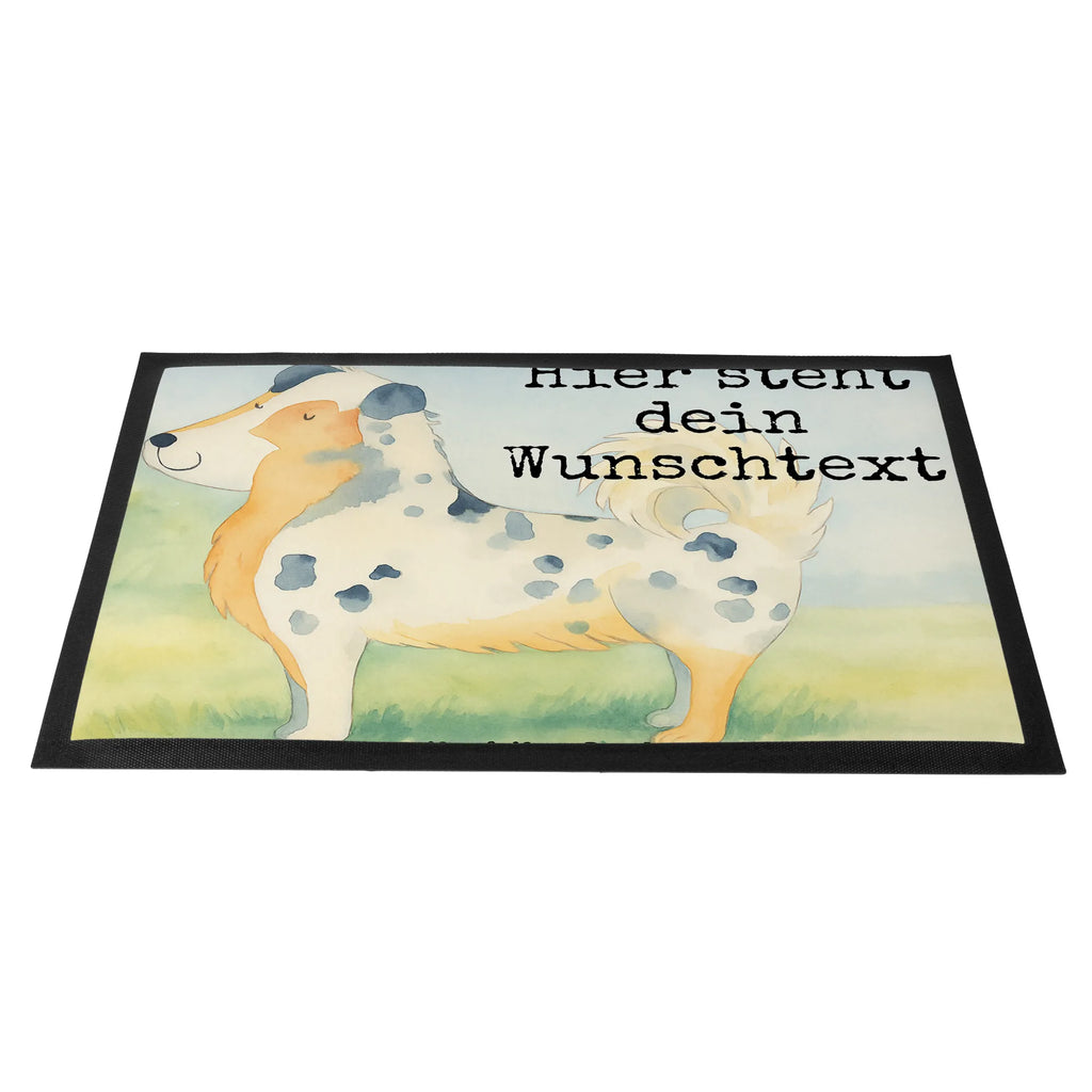 Personalized doormat Dog Australia Shepherd Design Haustürmatte personalisiert, Personalisieruung, Wunschnamen, Fußmatte bedrucken, Namensfussmatte, Bedrucken, Personalisierte Fußmatte, Fußmatte mit Namen, Personalisiert, Türvorleger mit Namen, Türvorleger personalisiert, Hund, Hundemotiv, Haustier, Hunderasse, Tierliebhaber, Hundebesitzer, Sprüche, Spruch, Familienhund, Australien Shepherd, Shepherd, Hundeliebe