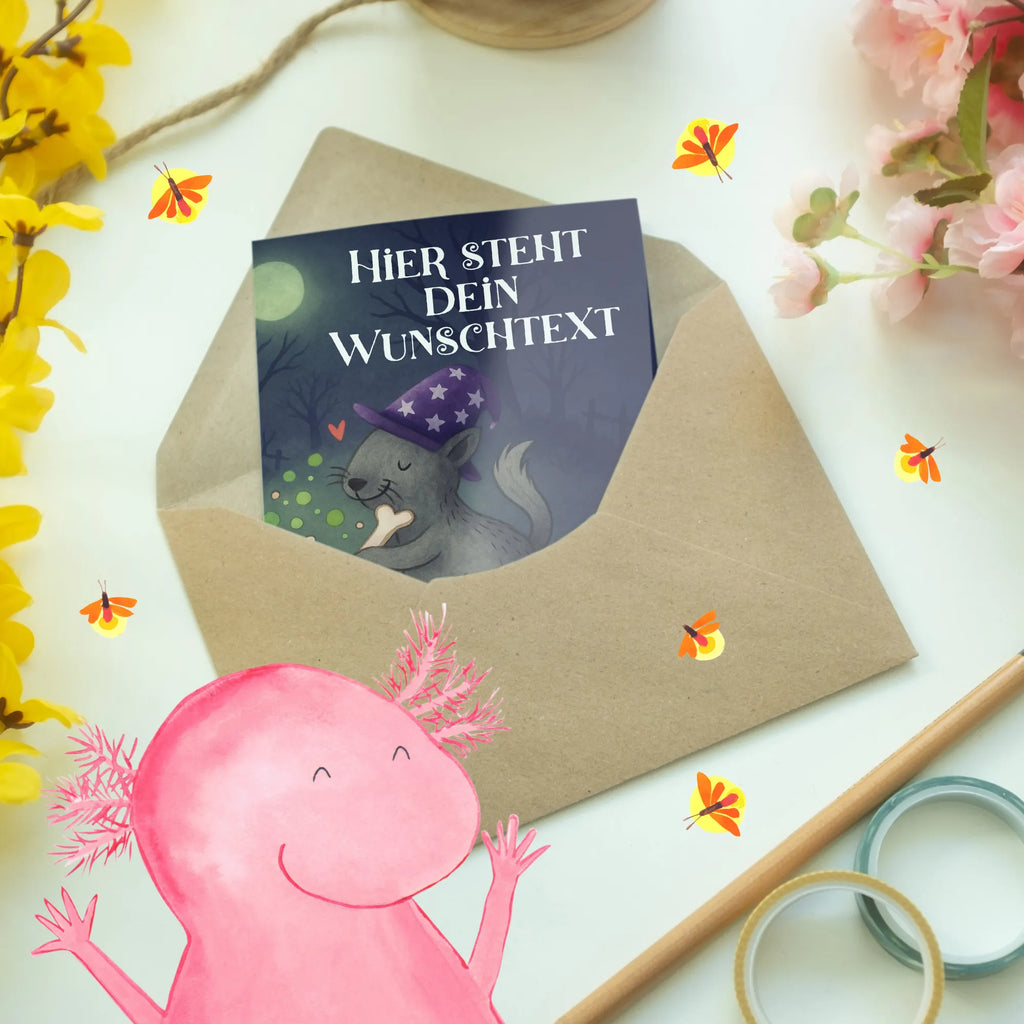 Personalisierte Grußkarte Kater Hexenkessel Design Personalisierte Glückwunschkarte, Personalisierte Geburtstagskarte, Grußkarte selber drucken, Grußkarte mit persönlichen Nachrichten, Personalisierte Grußkarte, Personalisierte Karte, Grußkarte selbst gestalten, Grußkarte mit Namen, Personalisierte Einladungskarte, Grußkarte als Geldgeschenk, Personalisiertere Klappkarte, Grußkarten personalisiert, Personalisierte Hochzeitskarte, Halloween, Deko, Martinssingen, Dekoration, Geschenke, Schenken, Zaubern, Hexenkessel, Hexe, Zaubertrank, Kater