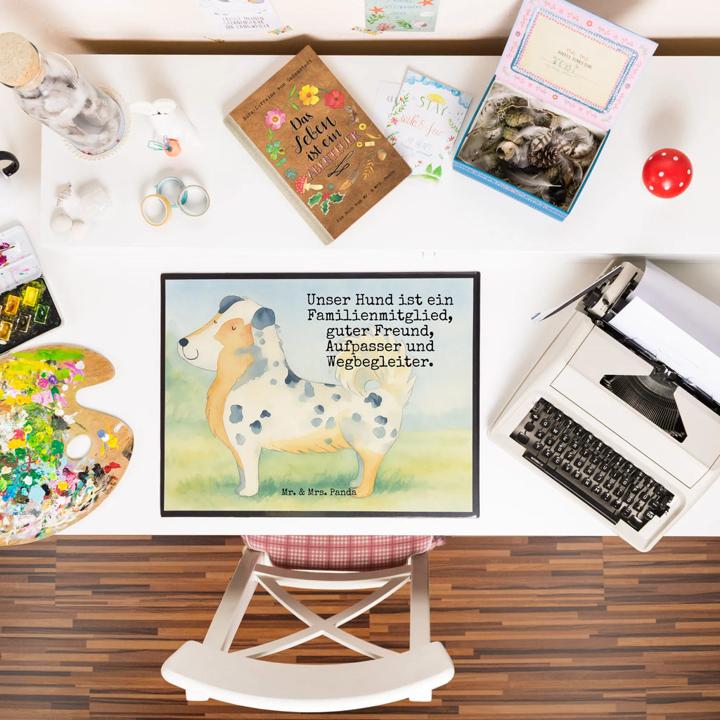 Schreibtischunterlage Hund Australien Shepherd Design Schreibtischunterlage Groß, Schreibunterlage, Schreibwaren, Schreibtisch Unterlagen, Bürobedarf, Schreibtischauflage, Büroartikel, Hund, Hundemotiv, Haustier, Hunderasse, Tierliebhaber, Hundebesitzer, Sprüche, Australien Shepherd, Familienhund, Spruch, Shepherd, Hundeliebe