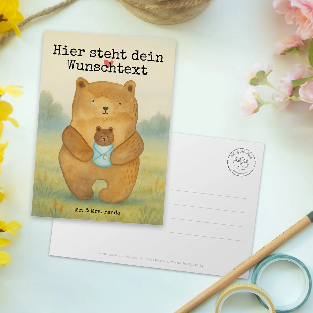 Personalised postcard bear infant Design bear, teddy, teddy bear, cuddly toy, baby, grandson, grandchild, congratulations, mother, baptism, birth, parents, niece, nephew, baptized child, birthday