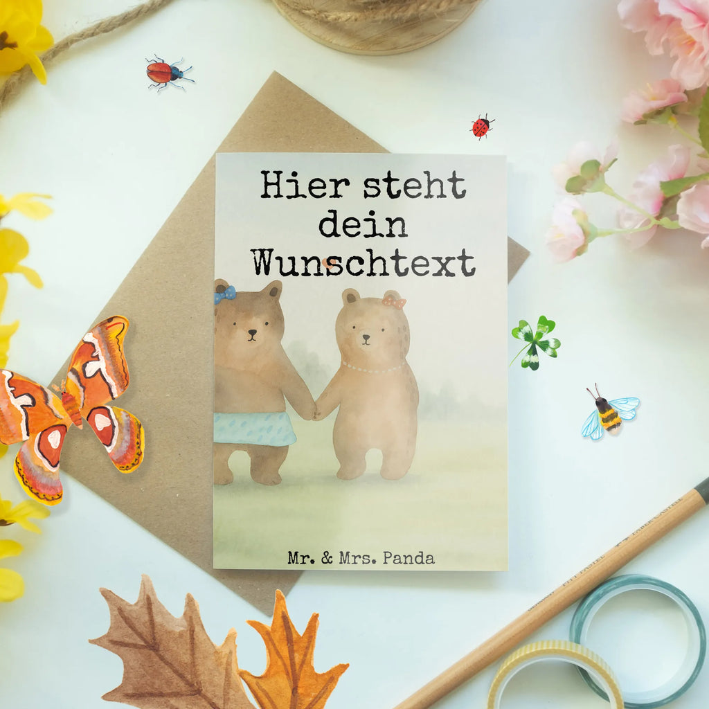 Personalised greetings card bear Girlfriend Design bear, teddy, teddy bear, cuddly toy, bear girlfriend best friend love proof of love loves buddy buddy