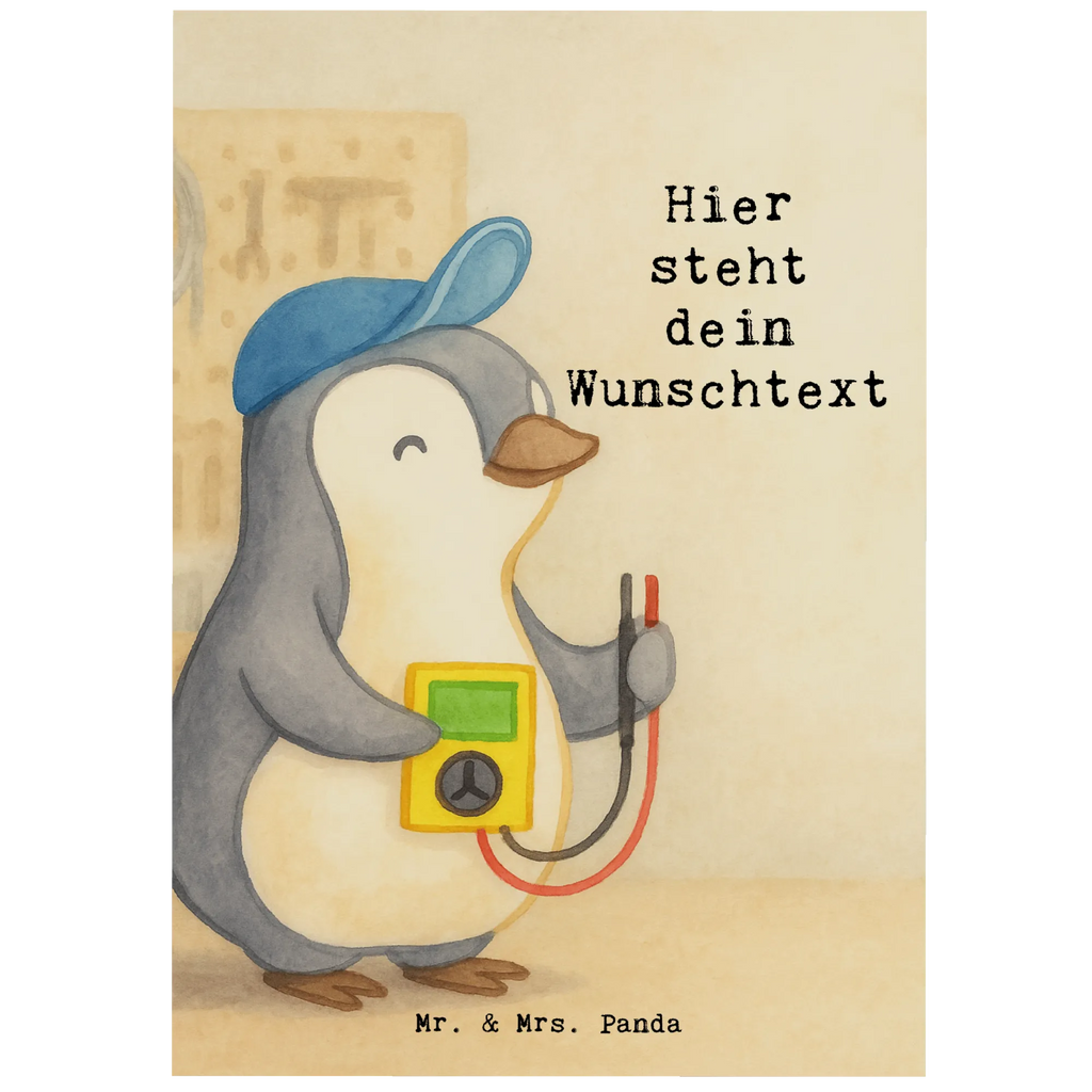 Personalised postcard Electrician Passion Design gift, gift idea, best, farewell gift, passing exam, anniversary, retirement, promotion, job start, sayings, funny, profession