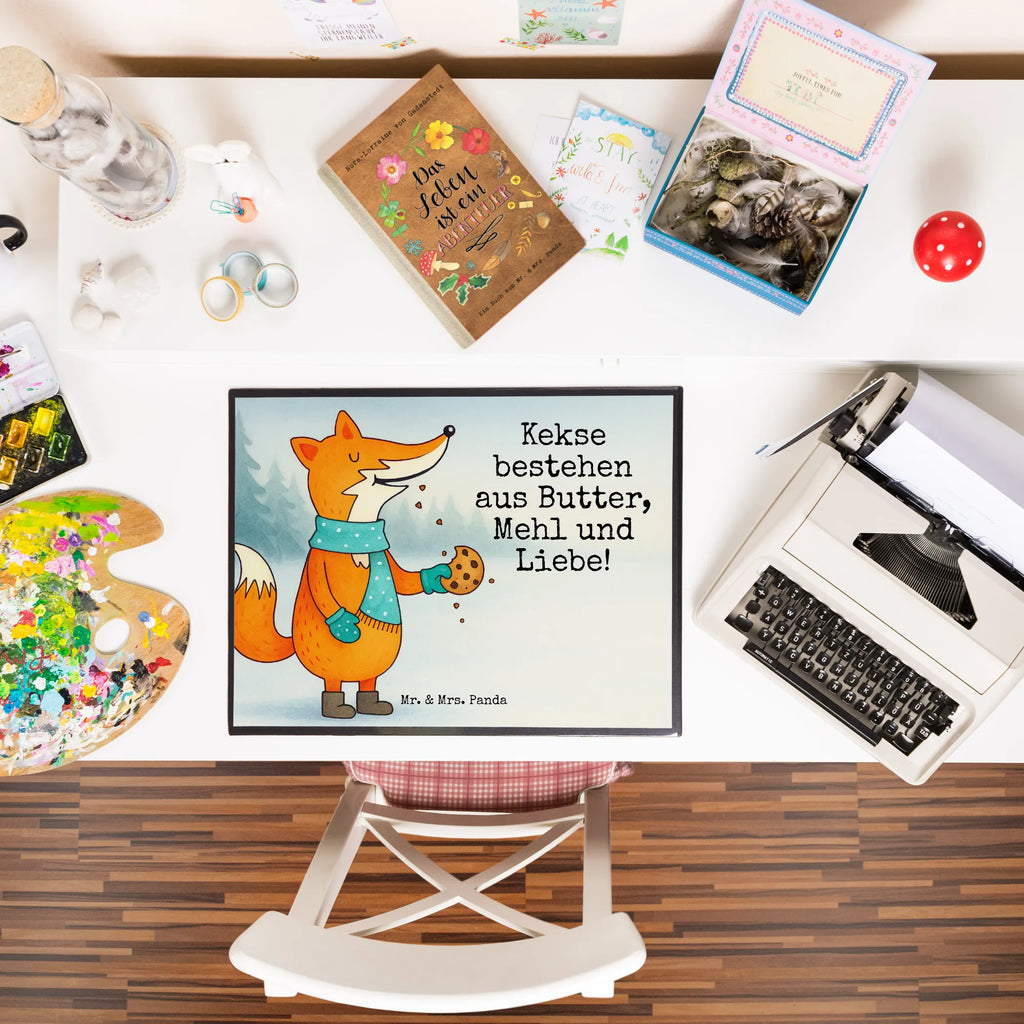 Schreibtischunterlage Fuchs Keks Design Schreibtischunterlage Groß, Bürobedarf, Schreibwaren, Schreibunterlage, Schreibtisch Unterlagen, Schreibtischauflage, Büroartikel, Fuchs, Weihnachtszeit, Füchse, Winter, Küche Deko, Plätzchen, Liebe, Backen Spruch, Kekse