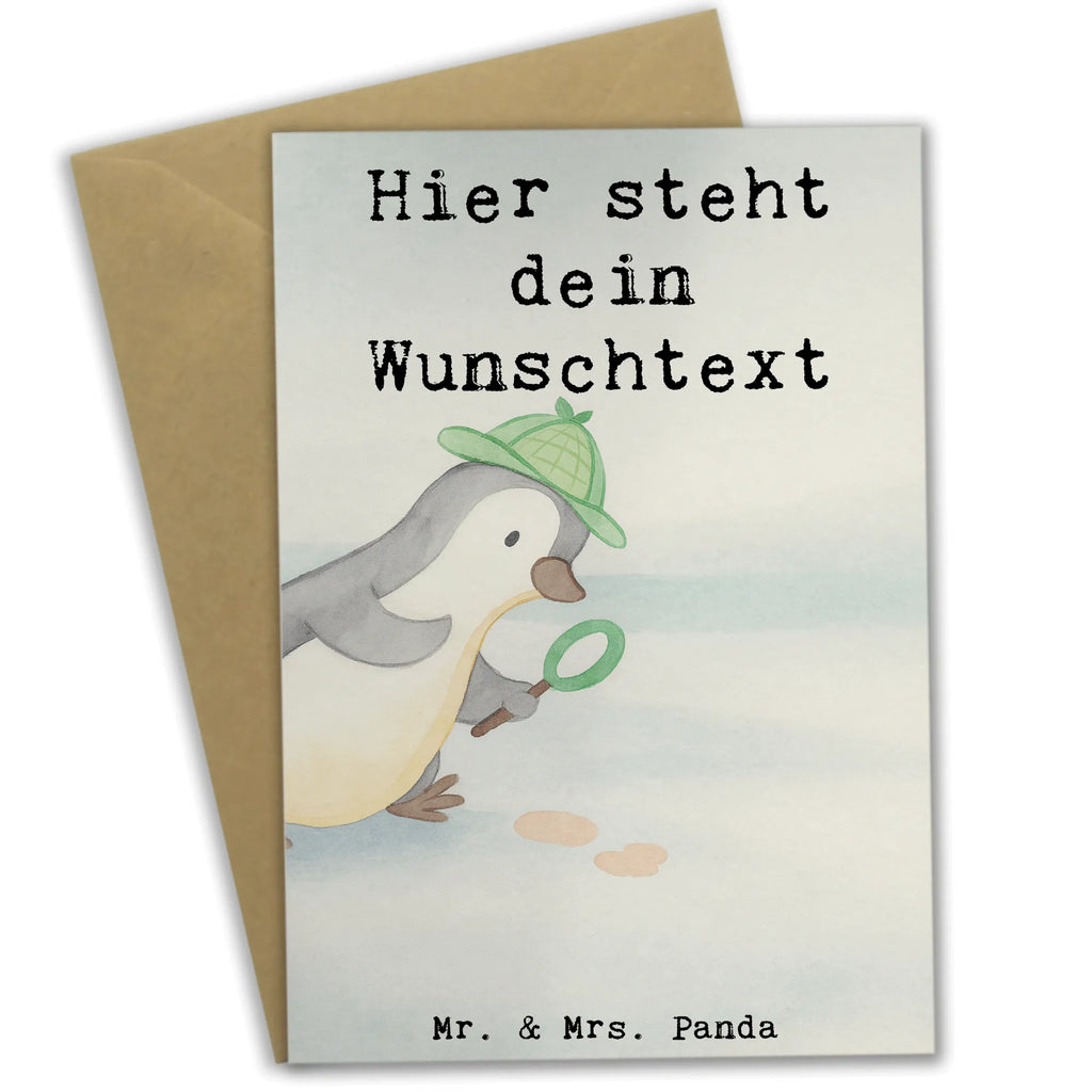 Personalised greetings card Detective passion Design gift, gift idea, best, farewell gift, passing exam, anniversary, retirement, promotion, job start, sayings, funny, profession