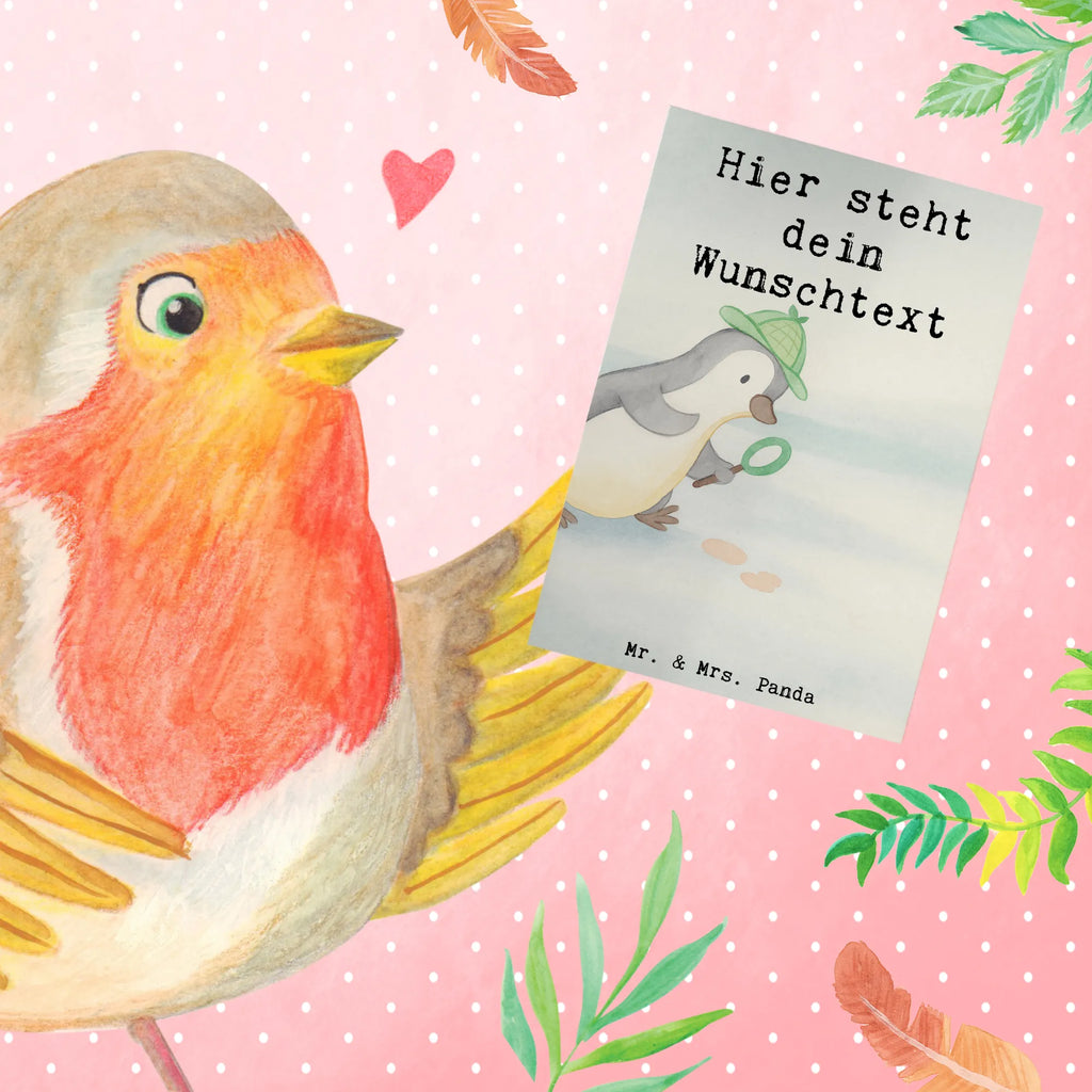 Personalised greetings card Detective passion Design gift, gift idea, best, farewell gift, passing exam, anniversary, retirement, promotion, job start, sayings, funny, profession