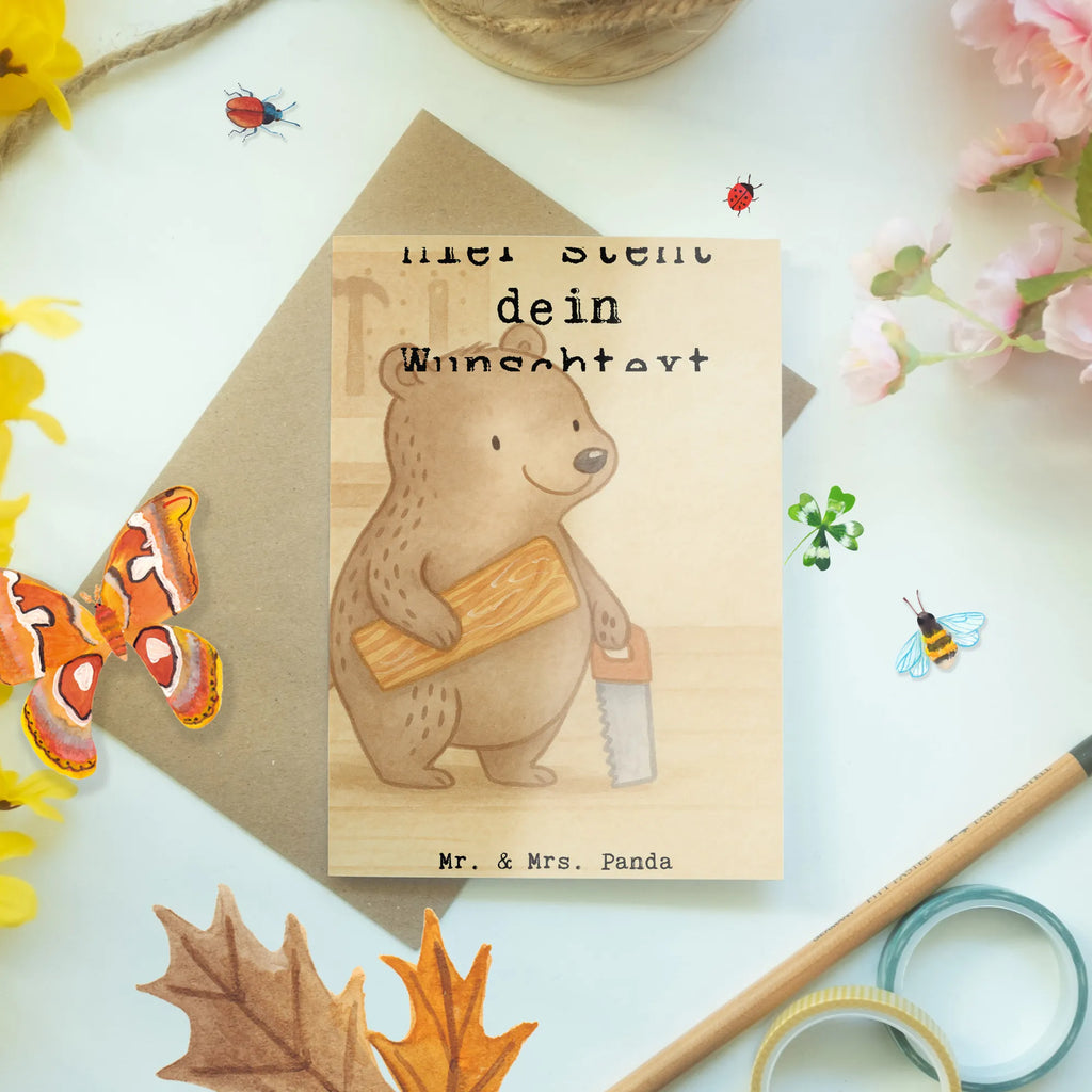 Personalised greetings card Carpenter Passion Design gift, gift idea, best, farewell gift, passing exam, anniversary, retirement, promotion, job start, sayings, funny, profession