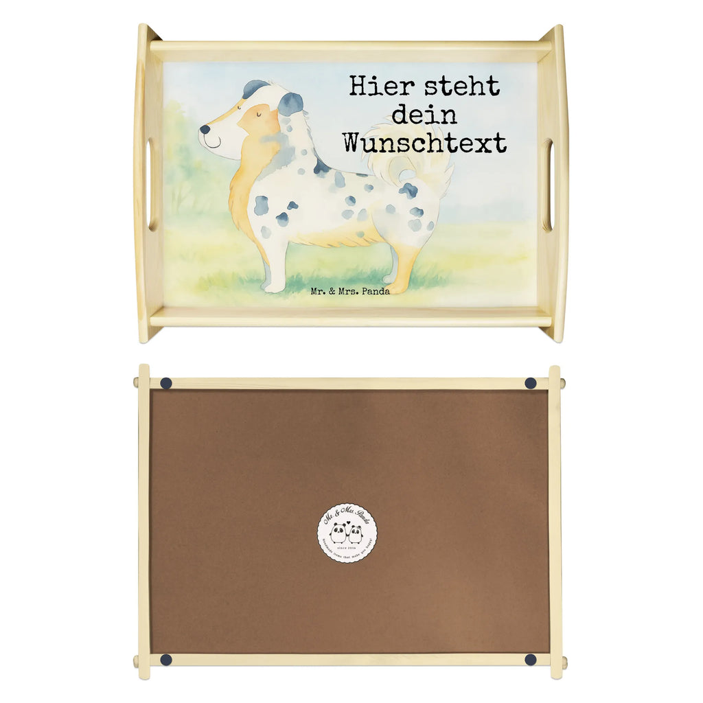 Spersonalizowana taca serwisowa Pies Owczarek australijski Design Pies, motyw psa, zwierzę domowe, rasa psa, miłośnik zwierząt, właściciel psa, powiedzenia