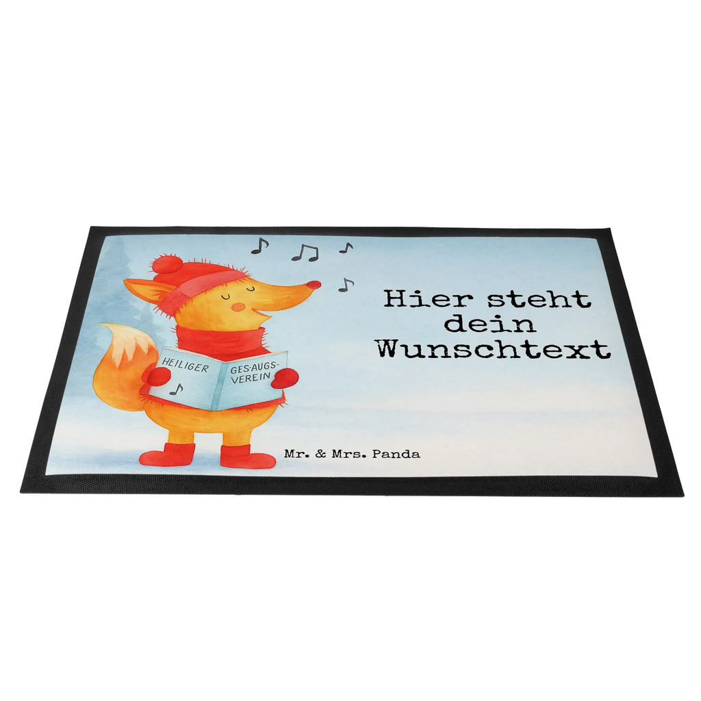 Personalized doormat Fox Singer Design Türvorleger mit Namen, Personalisieruung, Fußmatte bedrucken, Personalisiert, Wunschnamen, Haustürmatte personalisiert, Fußmatte mit Namen, Türvorleger personalisiert, Namensfussmatte, Personalisierte Fußmatte, Bedrucken, Winter, Weihnachten, Weihnachtsdeko, Nikolaus, Advent, Heiligabend, Wintermotiv, Geschenk Sänger, Füchse, Weihnachtslieder, Sänger, Fuchs, Singen