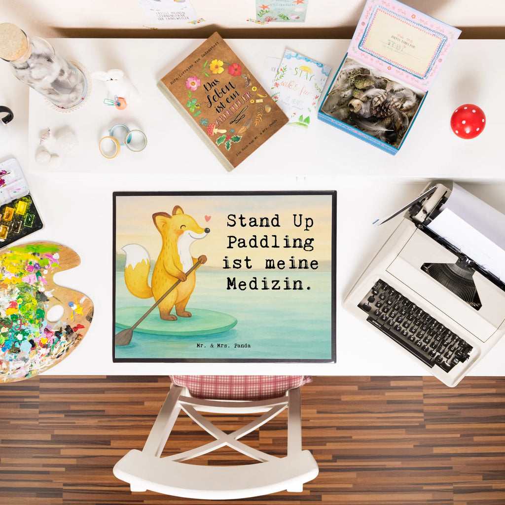 Schreibtischunterlage Fuchs Stand Up Paddling Design Schreibtischauflage, Schreibtischunterlage Groß, Schreibtisch Unterlagen, Schreibwaren, Schreibunterlage, Bürobedarf, Büroartikel, Geschenk, Sport, Sportart, Hobby, Schenken, Danke, Dankeschön, Auszeichnung, Gewinn, Sportler, subben, Stand up paddle, Stand Up Paddling, Paddle Boarding, SUB