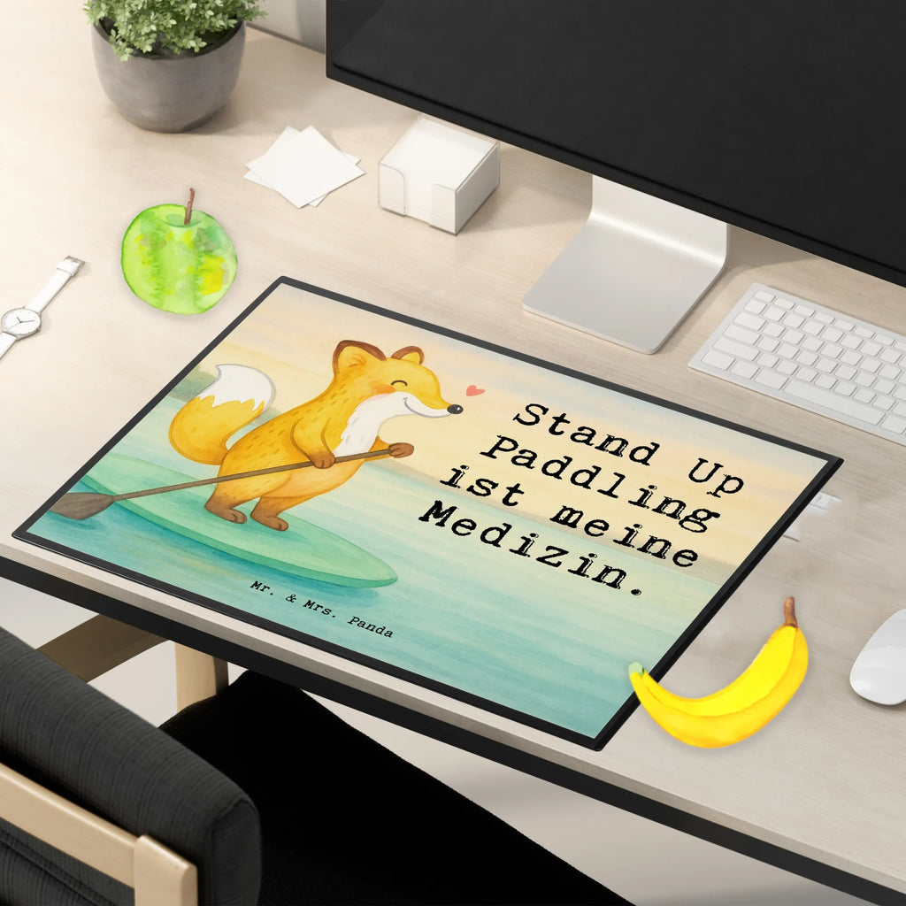 Schreibtischunterlage Fuchs Stand Up Paddling Design Schreibtischauflage, Schreibtischunterlage Groß, Schreibtisch Unterlagen, Schreibwaren, Schreibunterlage, Bürobedarf, Büroartikel, Geschenk, Sport, Sportart, Hobby, Schenken, Danke, Dankeschön, Auszeichnung, Gewinn, Sportler, subben, Stand up paddle, Stand Up Paddling, Paddle Boarding, SUB