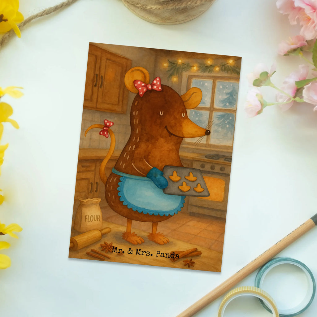 Postcard Mouse Cookies Design invitation, card, invitation card, Postcard, letter, postcards, gift, gift card, paper, Winter, Christmas, Christmas time, snow, christmas, chaosqueen, mouse, cookies, winter, christmas cookies, christmas baking, baking