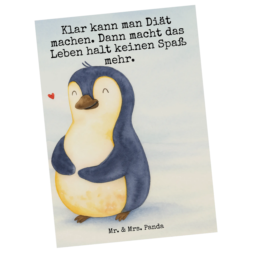 Postcard Penguin diet Design North Pole, Penguins, body love, weight, losing weight, penguins, self-love, self-respect, diet