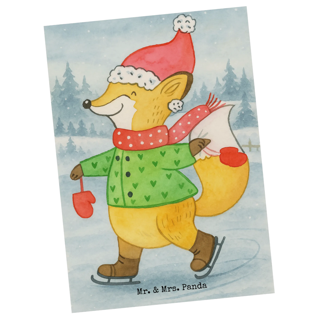 Postcard Fox skates Design Einladungskarten Geburtstag, Grußkarte, Einladung, Dankeskarte, Karte, Postkarte, Geburtstagskarte, Einladungskarte, Ansichtskarten, Einladung Geburtstag, Ansichtskarte, Geschenkkarte, Winter, Weihnachten, Weihnachtsdeko, Nikolaus, Advent, Heiligabend, Wintermotiv, Weihnachtstage, Tannenbaum, Weihnachtsbaum, Weihnachtsmann, Weihnachtszeit