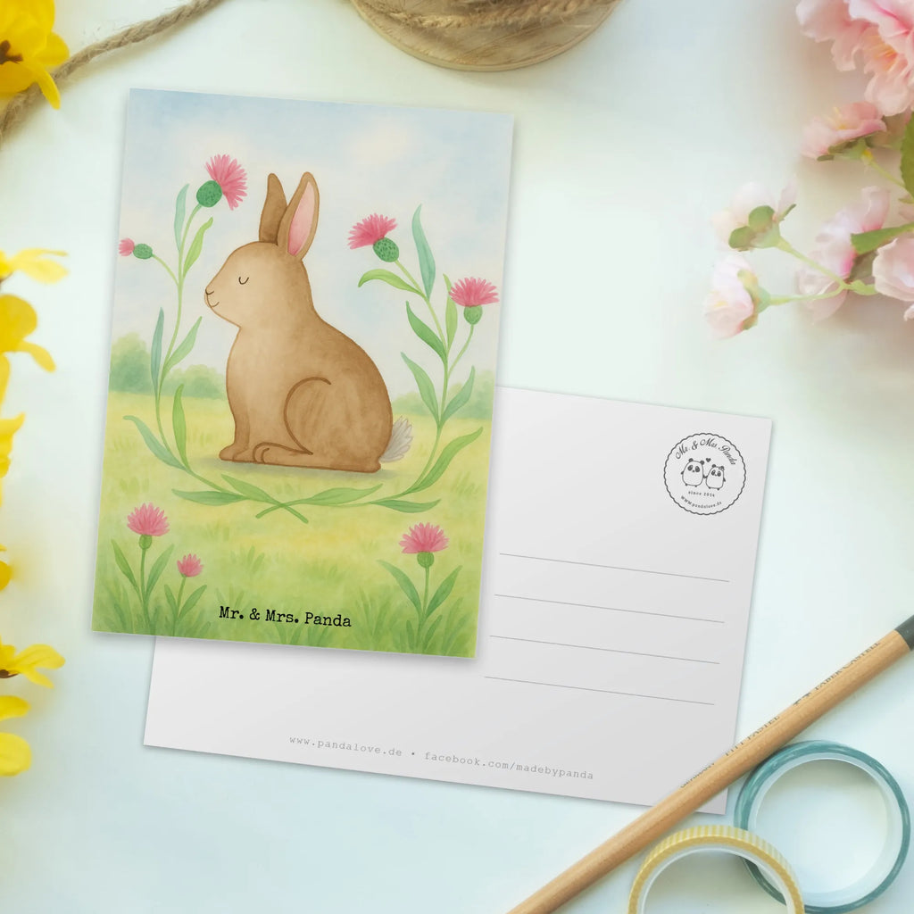Postcard Hare Sit Design postcards, card, paper, invitation card, gift, Postcard, letter, gift card, invitation, Easter, Easter bunny, Hare, Easter flower, Happy Easter, Greetings, Love, Easter greetings, Rabbit
