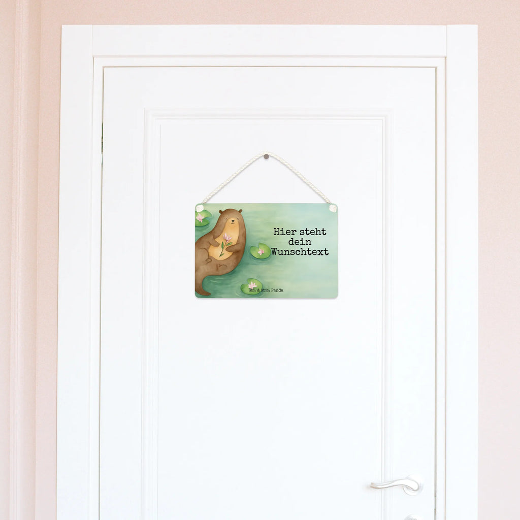 Spersonalizowany szyld dekoracyjny wydra lilia wodna Design Kuna, wydra, morska wydra