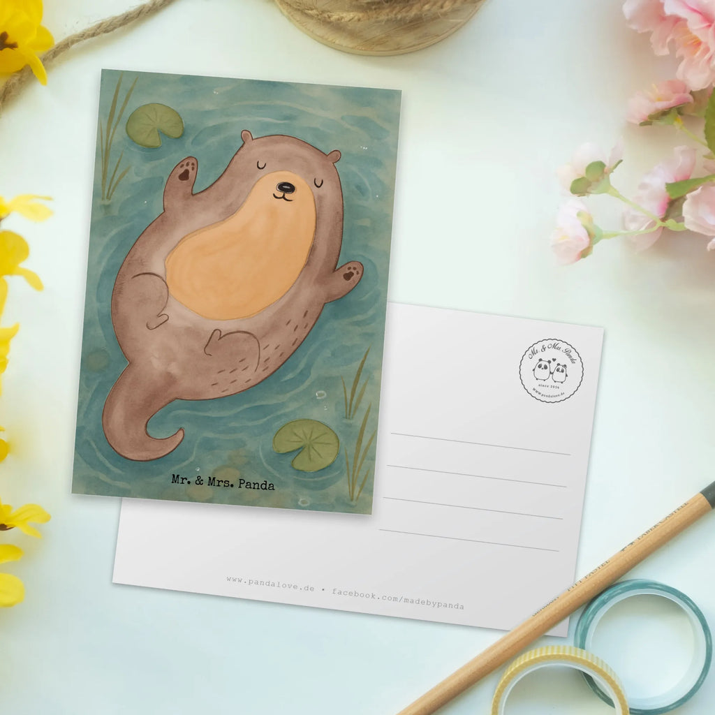 Postkarte Otter Umarmen Design Ansichtskarte, Ansichtskarten, Karte, Geschenkkarte, Einladung, Einladungskarten Geburtstag, Grußkarte, Geburtstagskarte, Postkarte, Einladungskarte, Einladung Geburtstag, Dankeskarte, Otter, Fischotter, Seeotter, Otter Seeotter See Otter