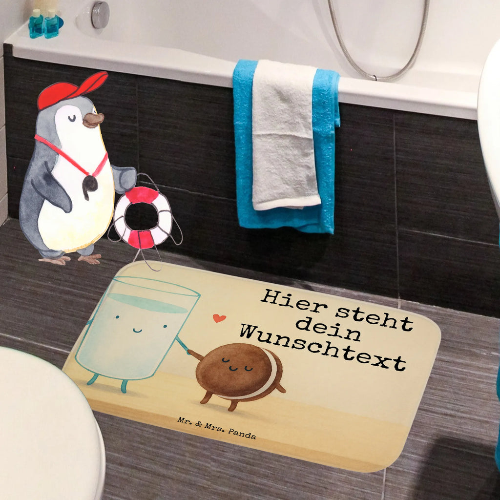 Personalised bath mat milk biscuit Design small animals, cute, funny, cute animal motives, hand drawn, small world, funny sayings, good mood, happy, gifts, gift ideas, special gifts, animal lover, card, perfect couple, cookies, coffee, motif sweet, cookie, Milk, invitation breakfast, romantic, milk, biscuit