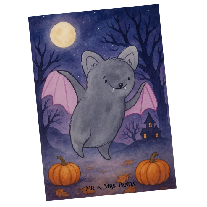 Postcard Bat Frighten Design
