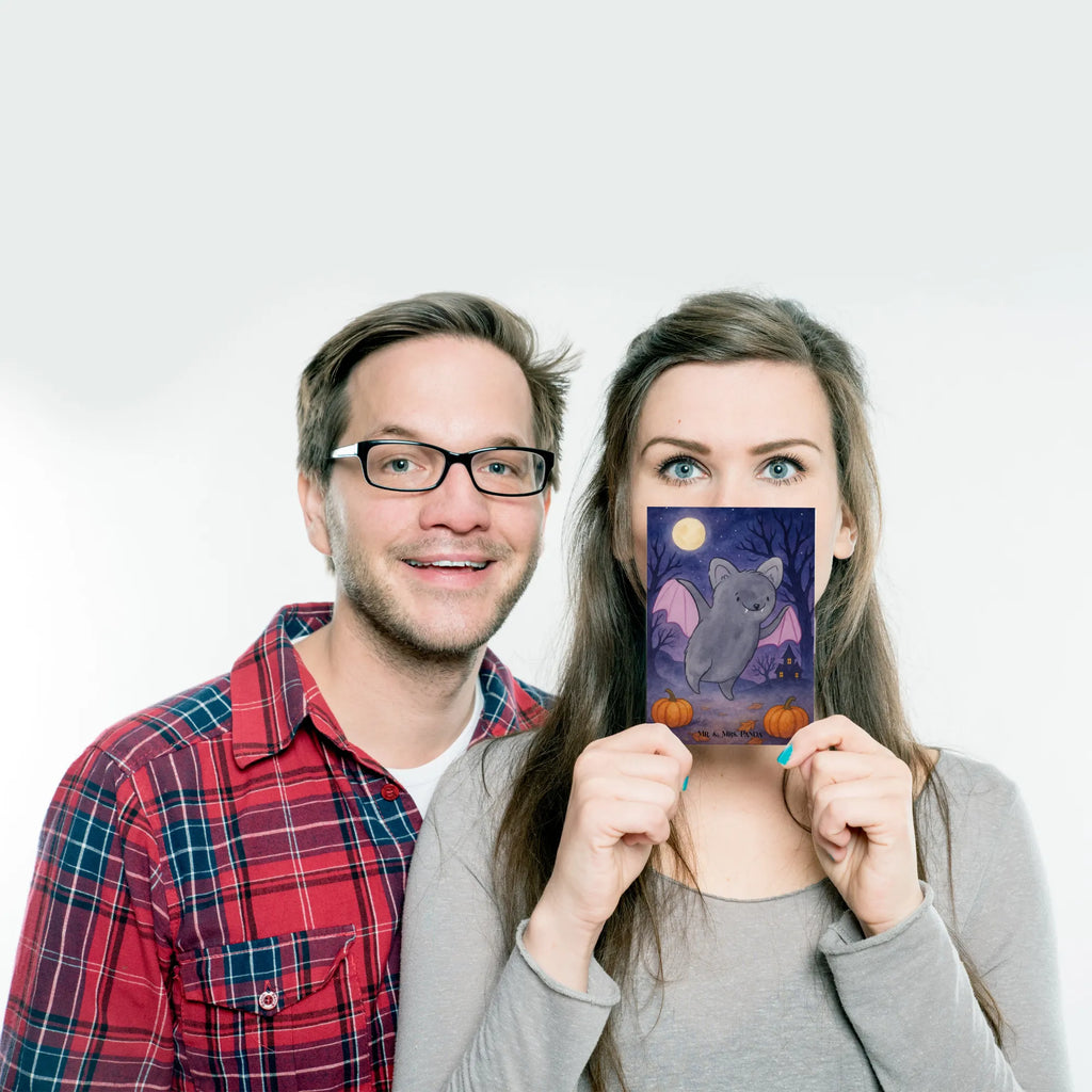 Postcard Bat Frighten Design invitation, postcards, paper, invitation card, gift, gift card, card, letter, Postcard, Halloween, decoration, Martin singing, decor, gifts, giving