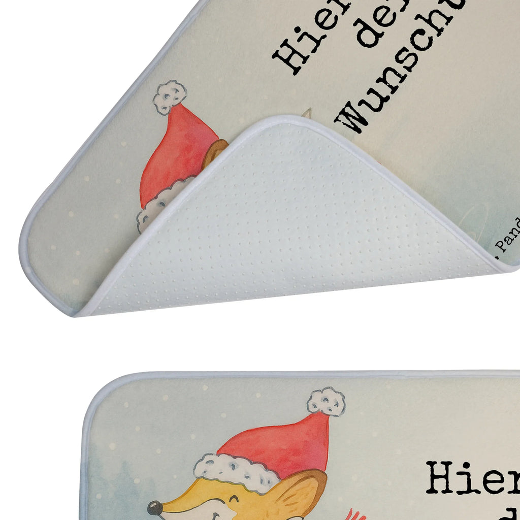 Personalised bath mat Fox skates Design Winter, Christmas, Christmas time, snow, fir tree, christmas time, christmas, santa claus, christmas tree, christmas days, winter, christmas present, christmas eve