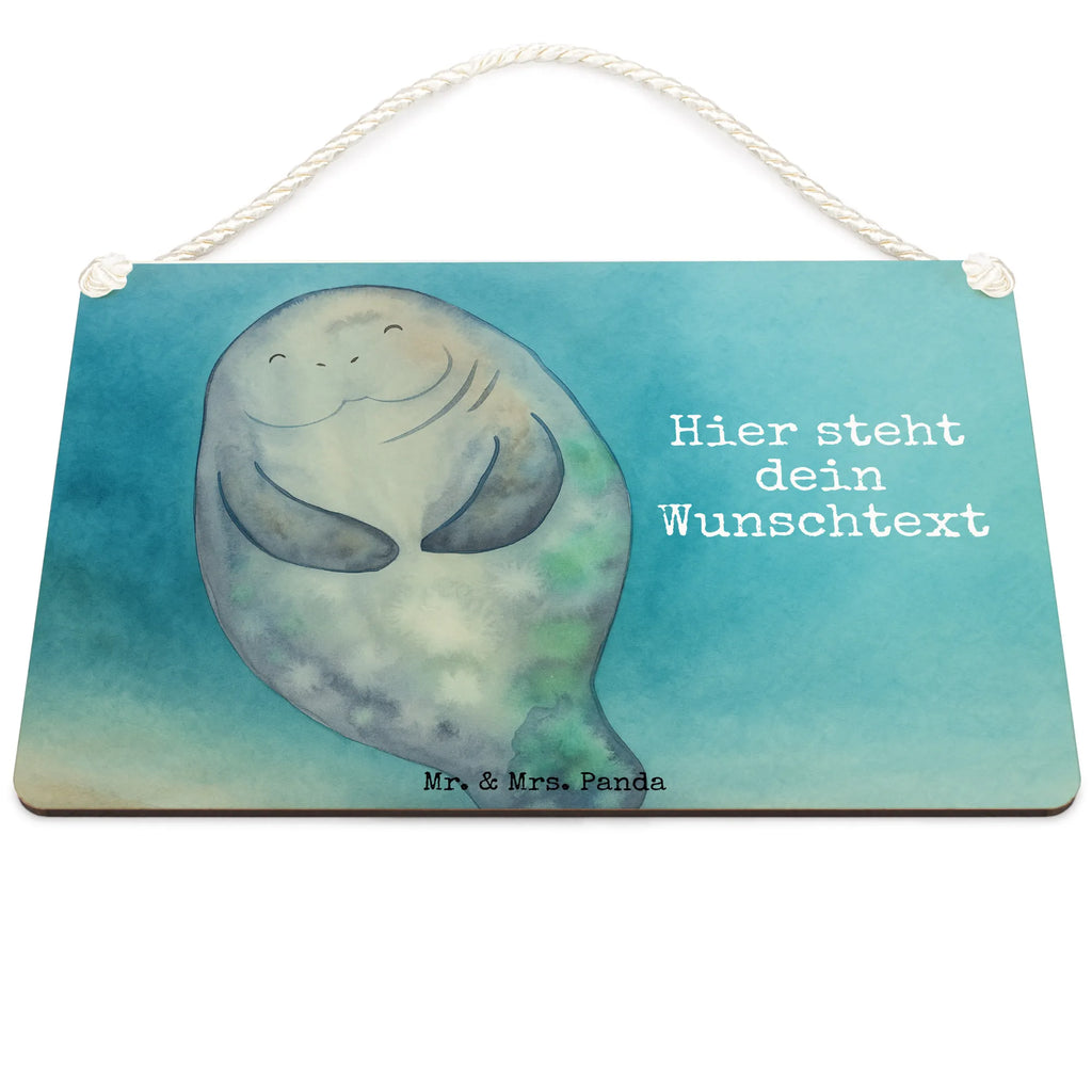 Personalised decorative sign manatee happy Design Seafood, aquatic animals, ocean, sea, fish, shells, corals, reef, whale, narwhal, sea urchin, lobster, platypus, turtle, manatee, crocodile, orca, shrimp, gifts for seafood lovers, water world, underwater animals, underwater world, vacation, deep sea, seafood fans, gift ideas, seafood decoration, seafood posters, New start, Manatee, Respect, Girlfriend, Satisfaction, Manatees, Self-love, Carefulness, Lovesickness, New beginning