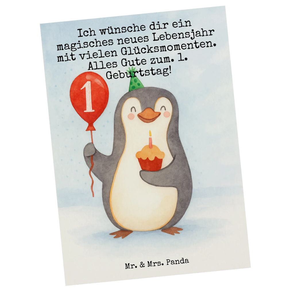 Postkarte 1. Geburtstag Pinguin Luftballon Design Postkarte, Karte, Geschenkkarte, Grußkarte, Einladung, Ansichtskarte, Geburtstagskarte, Einladungskarte, Dankeskarte, Ansichtskarten, Einladung Geburtstag, Einladungskarten Geburtstag, Geburtstag, Geburtstagsgeschenk, Geschenk, Pinguin, Geburtstage, Happy Birthday, Geburtstagsfeier