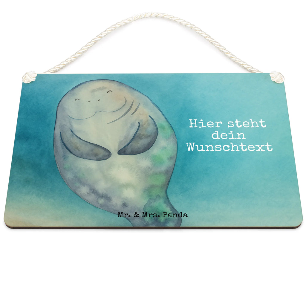 Personalised decorative sign manatee happy Design Seafood, aquatic animals, ocean, sea, fish, shells, corals, reef, whale, narwhal, sea urchin, lobster, platypus, turtle, manatee, crocodile, orca, shrimp, gifts for seafood lovers, water world, underwater animals, underwater world, vacation, deep sea, seafood fans, gift ideas, seafood decoration, seafood posters, New start, Manatee, Respect, Girlfriend, Satisfaction, Manatees, Self-love, Carefulness, Lovesickness, New beginning