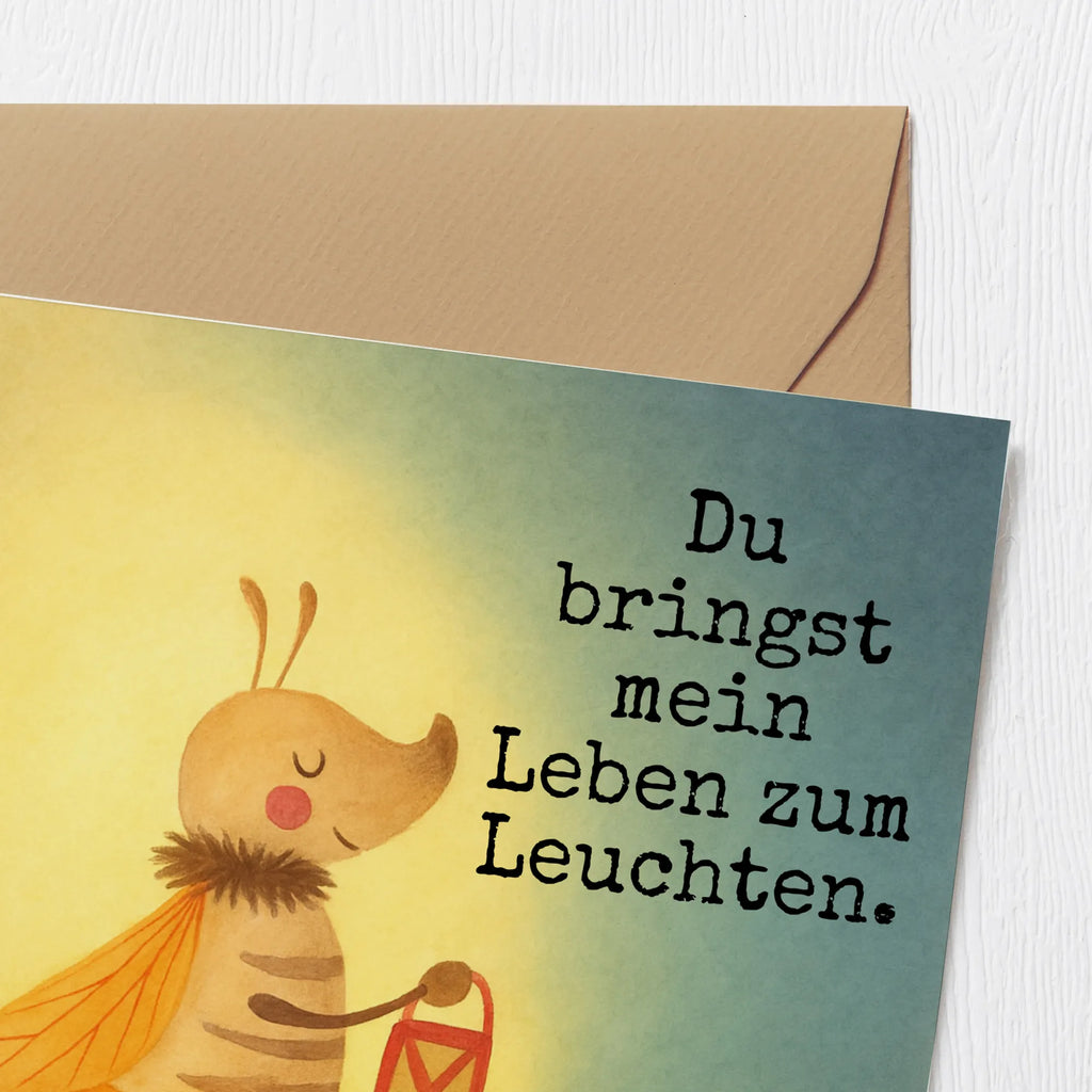 Deluxe Karte Glühwürmchen Design Karte, Grußkarte, Klappkarte, Einladungskarte, Glückwunschkarte, Hochzeitskarte, Geburtstagskarte, Hochwertige Grußkarte, Hochwertige Klappkarte, Tiermotive, Gute Laune, lustige Sprüche, Tiere, Glühwürmchen, Glühwurm, Falter, Liebe, Leuchten, magisch, Liebesbeweis, Lieblingsmensch, Verlobung, Heiratsantrag, Jahrestag, Liebesspruch