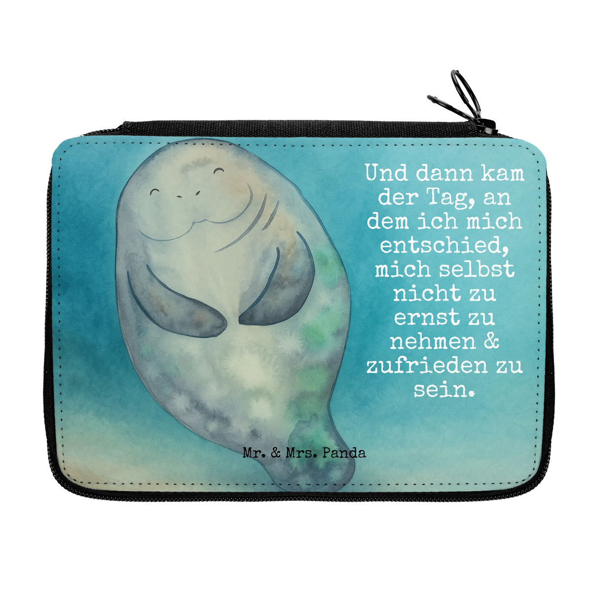 Federmappe Seekuh Happy Design schulmäppchen set, reiseetui, Schüleretui, Stiftebeutel, Federmappe Set, Mäppchen, Schreibmappe, Federmäppchen, Federmappe, Etui, Buntstiftetui, Schuletui, Zeichenetui, Schlamper, Bleistiftetui, Stiftetasche, Etui für Stifte, Stiftemappe, Farbstiftetui, Schlampermäppchen, Kinder Federmappe, Stifte Etui, Schulmäppchen, Buntstiftmäppchen, Federpenal, Stifteetui, Schreibetui, Federtasche, Malmappe, Bleistift Etui, Meer, Urlaub, Meerestiere, Liebeskummer, Respekt, Neuanfang, Achtsamkeit, Seekuh, Zufrieden, Neustart, Freundin, Selbstliebe, Seekühe