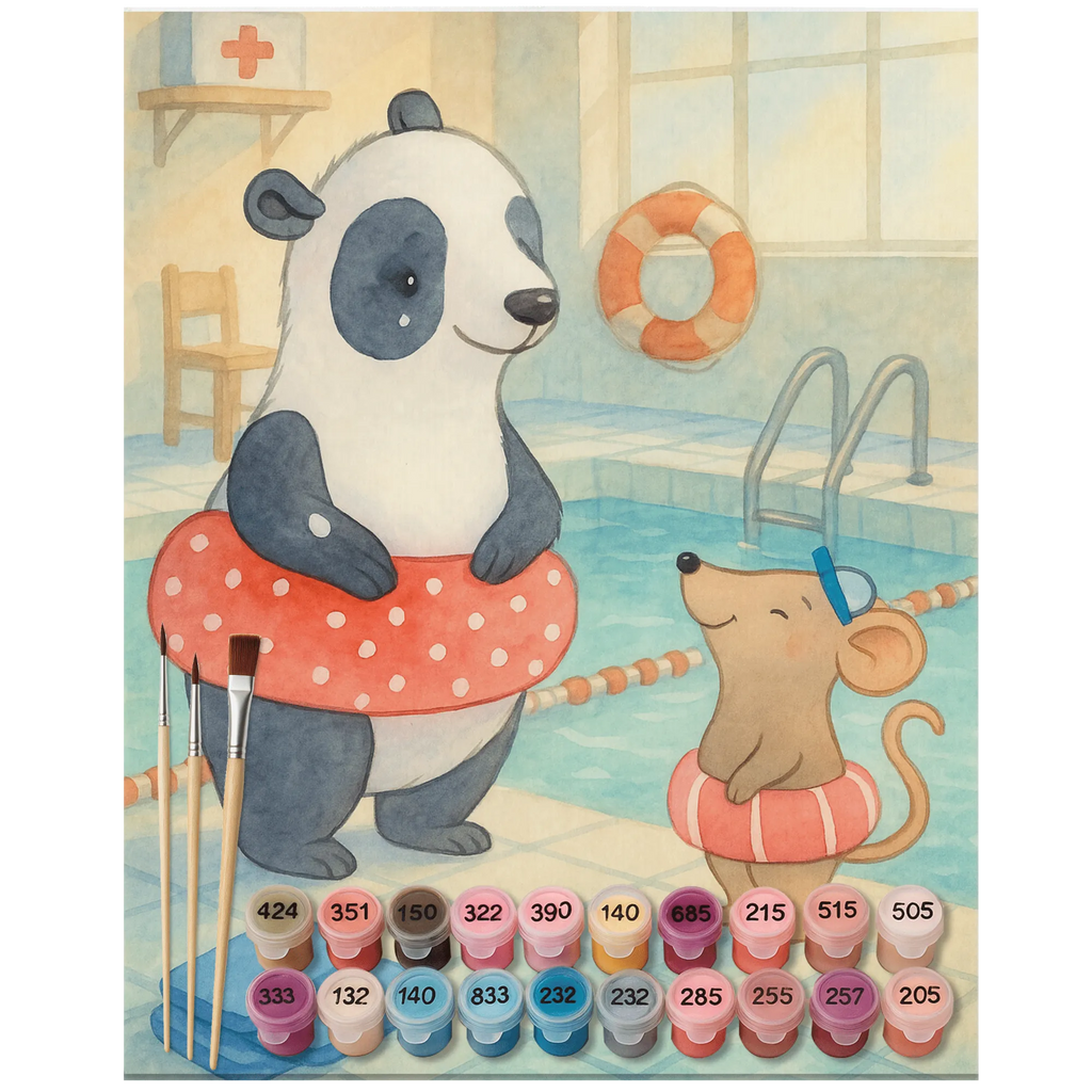 Malowanie według numerów wydra Pływanie Design DIY, Malen, Basteln, Bastelidee, Kunstwerk, Malen nach Zahlen, Kreativität, Künstler, Ausmalbild, Sportler, Schenken, Gewinn, Auszeichnung, Dankeschön, Danke, Hobby, Sportart, Geschenk, Sport, Schwimmen, Schwimmkurs, Wassersport