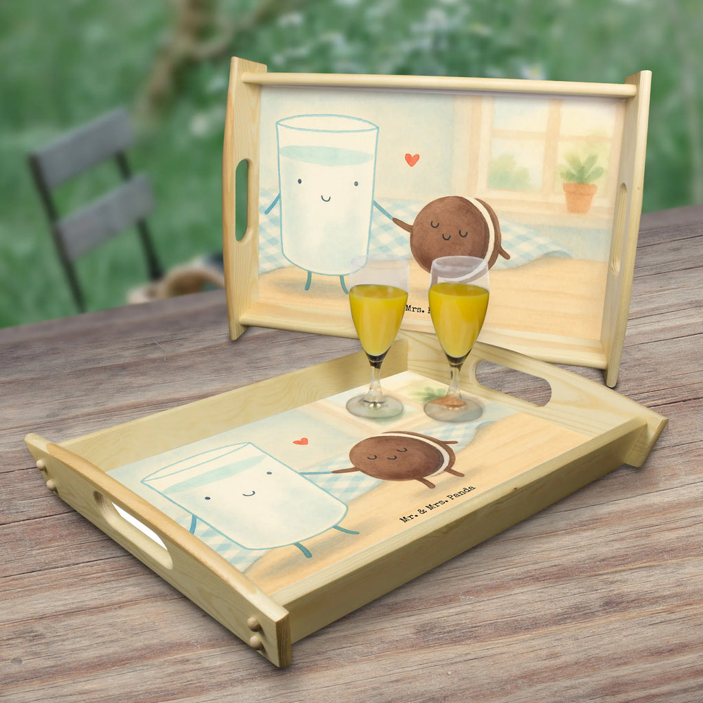 Holztablett Milch Keks Design Küchentablett, Frühstückstablett, Tablett, Serviertablett, Dekotablett, Holztablett, Tiermotive, Gute Laune, lustige Sprüche, Tiere, Kaffee, Motiv süß, Keks, perfektes Paar, Cookie, Einladung Frühstück, Milch, Milk, romantisch, Kekse