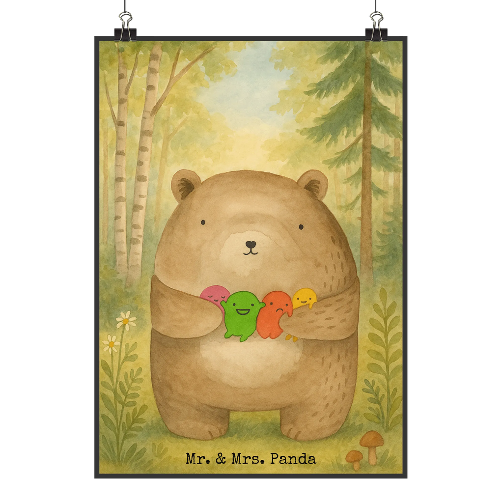 Poster bear Feeling Design Wanddeko Bild, Designposter, Küchenposter, Mr. & Mrs. Panda Poster, Poster, Wanddeko, Raumdekoration, Kinderposter, Handgemaltes Poster, Kunstdruck, Wanddekoration, Bild, Posterdruck, Wandposter, Bär, Teddy, Teddybär, Wahnsinn, Verrückt, Durchgedreht