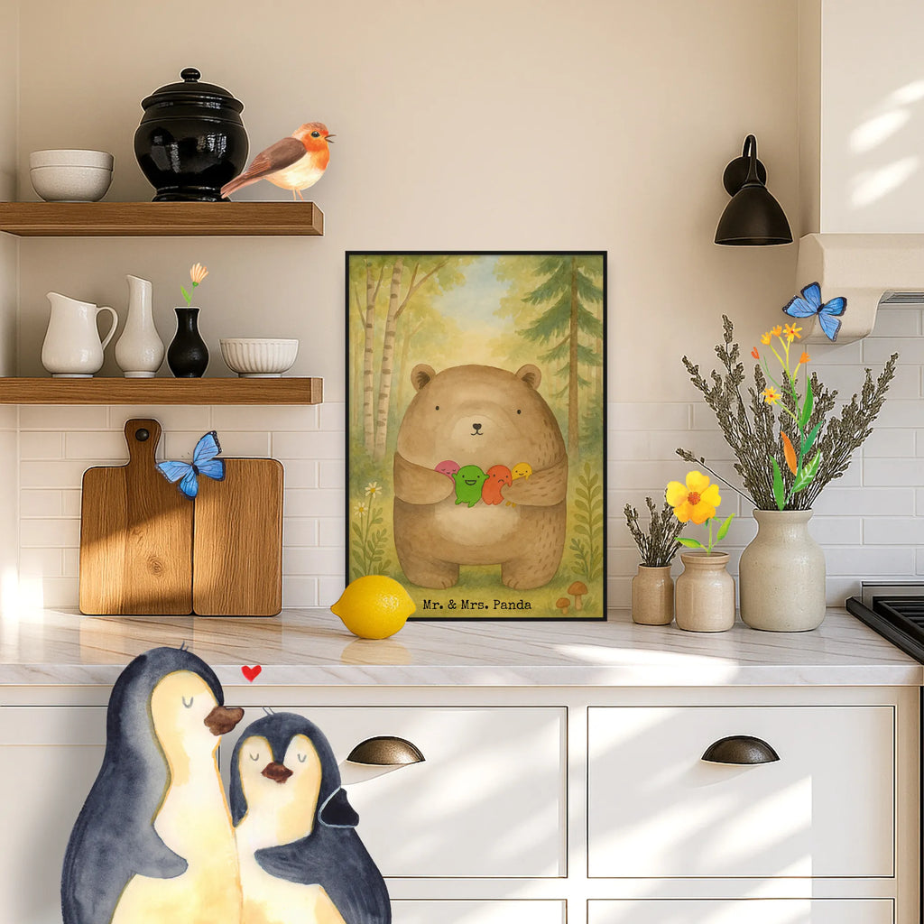 Poster bear Feeling Design Wanddeko Bild, Designposter, Küchenposter, Mr. & Mrs. Panda Poster, Poster, Wanddeko, Raumdekoration, Kinderposter, Handgemaltes Poster, Kunstdruck, Wanddekoration, Bild, Posterdruck, Wandposter, Bär, Teddy, Teddybär, Wahnsinn, Verrückt, Durchgedreht