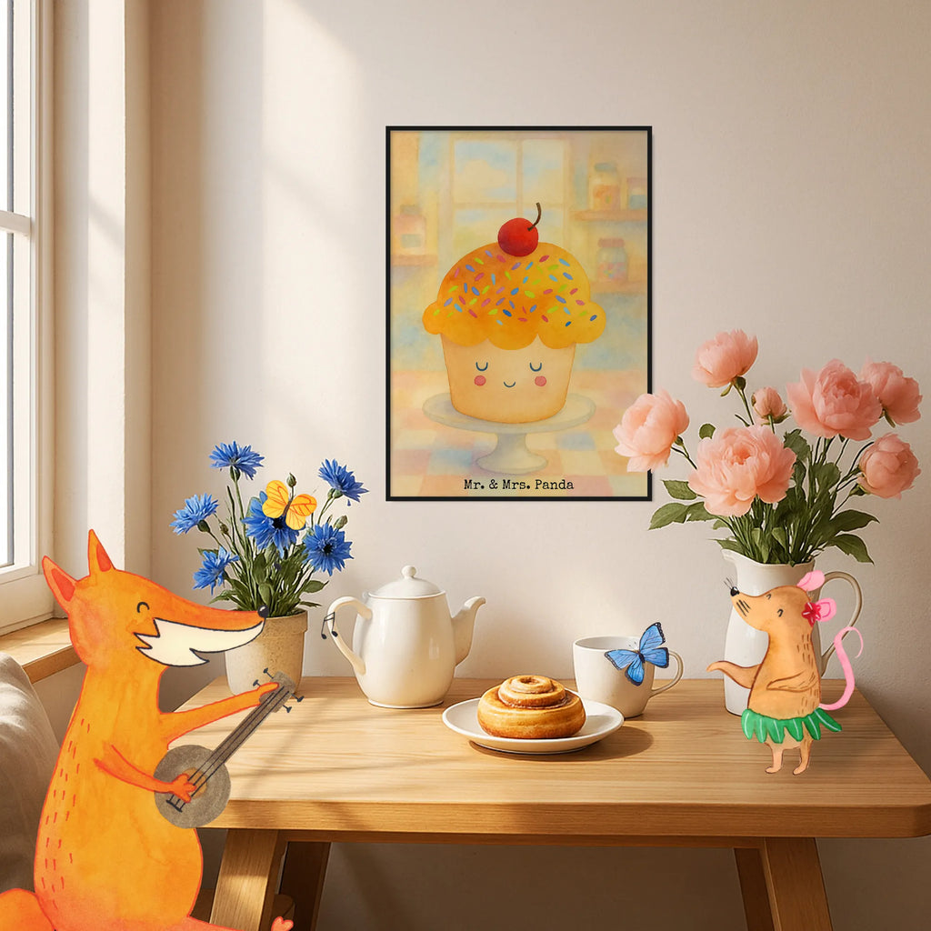 Poster Cupcake Design small animals, cute, funny, cute animal motives, hand drawn, small world, funny sayings, good mood, happy, gifts, gift ideas, special gifts, animal lover, card, Motivation Sayings, Present Cook, Kitchen Decoration, Kitchen Saying, Muffin, Cupcakes, Wonder, Baking Present