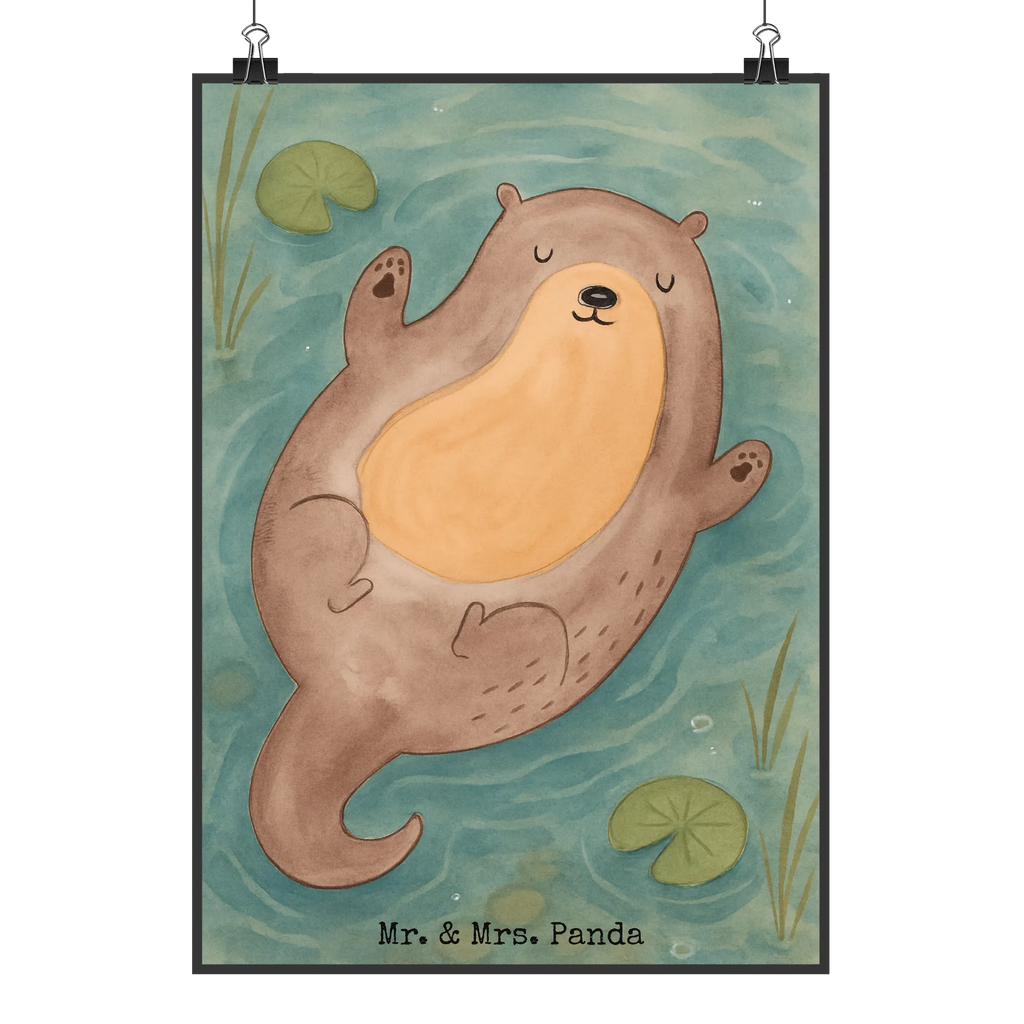 Poster Otter Umarmen Design Wandposter, Kunstdruck, Wanddekoration, Poster, Posterdruck, Küchenposter, Wanddeko, Mr. & Mrs. Panda Poster, Wanddeko Bild, Bild, Designposter, Kinderposter, Handgemaltes Poster, Raumdekoration, Otter, Fischotter, Seeotter, Otter Seeotter See Otter