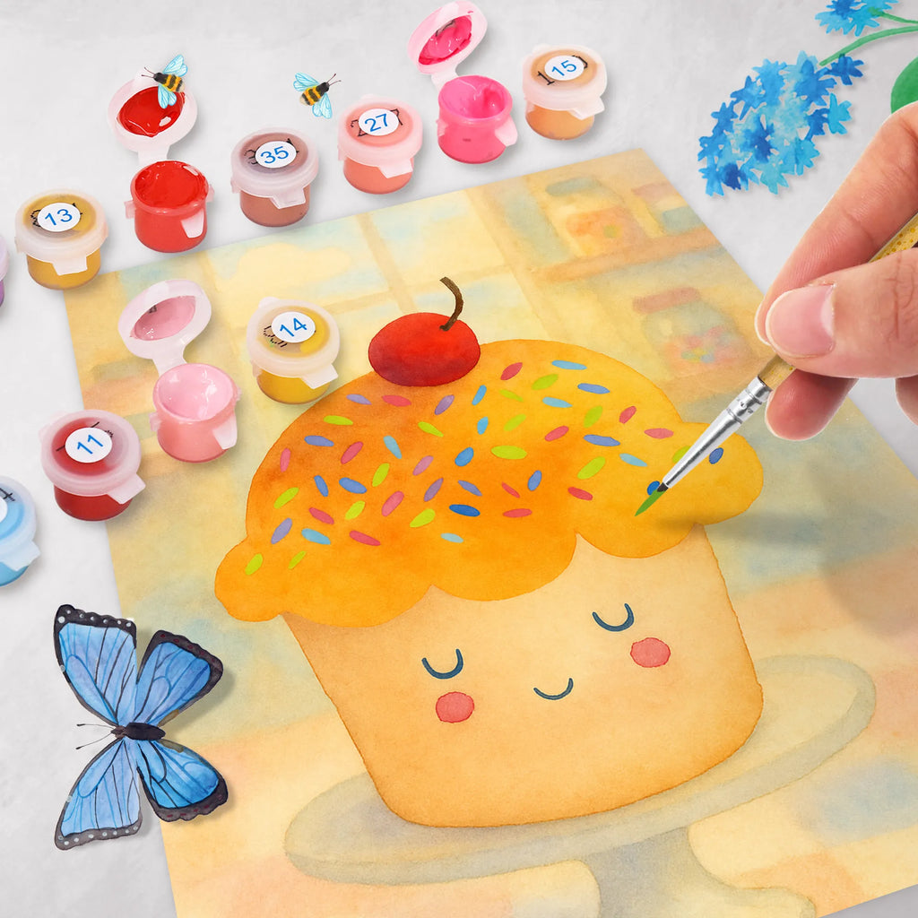 Malowanie według numerów Babeczka Design DIY, Kreativität, Malen, Malen nach Zahlen, Ausmalbild, Baseln, Künstler, Bastelidee, Kunstwerk, Tiermotive, Gute Laune, lustige Sprüche, Tiere, Küche Spruch, Backen Geschenk, Geschenk Koch, Küche Deko, Motivation Sprüche, Wunder, Cupcakes, Muffin