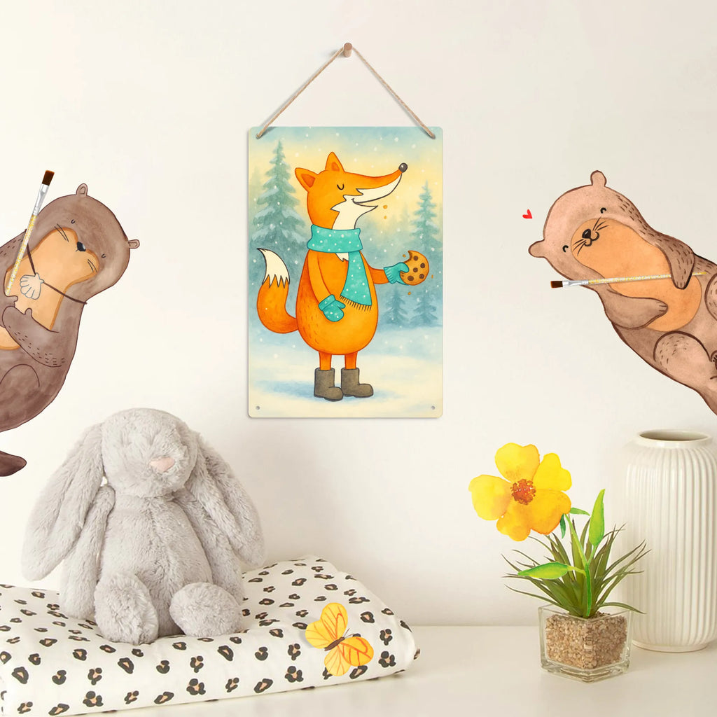 Paint by Numbers Metal Sign Fox biscuit Design fox, foxes, forest wildlife, clever as a fox, animal lover, cookies, baking saying, christmas time, kitchen decoration, winter, love, christmas present