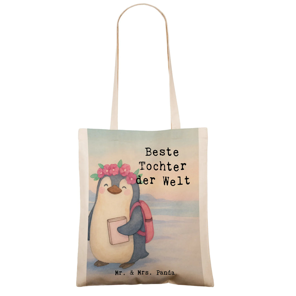 Tote bag penguin best daughter in the world Design bag, shopper, shopping bag, Carrier bag, jute bag, cloth bag, cotton bag, shoulder bag, pouch, for, thank you, gift, giving, birthday, birthday present, gift idea, souvenir, make you happy, gift tip, birth, reward, little one, father, daughter, daughters, children, mother, child, family, little daughter