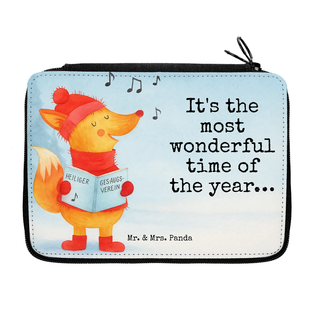 Federmappe Fuchs Sänger Design Federmäppchen, Federmappe, Einschulung, Grundschule, Schüler, Motiv, Geschenk, Federmäppchen bedruckt, Federmappe Einschulung, Schülerin, Kind, Stifte Etui, Schule, Kinder Federmappe, Stiftetasche, Stifterolle, Büro Stifte Etui, Bestückte Federmappe, Winter, Weihnachten, Weihnachtsdeko, Nikolaus, Advent, Heiligabend, Wintermotiv, Weihnachtslieder, Füchse, Sänger, Fuchs, Geschenk Sänger, Singen