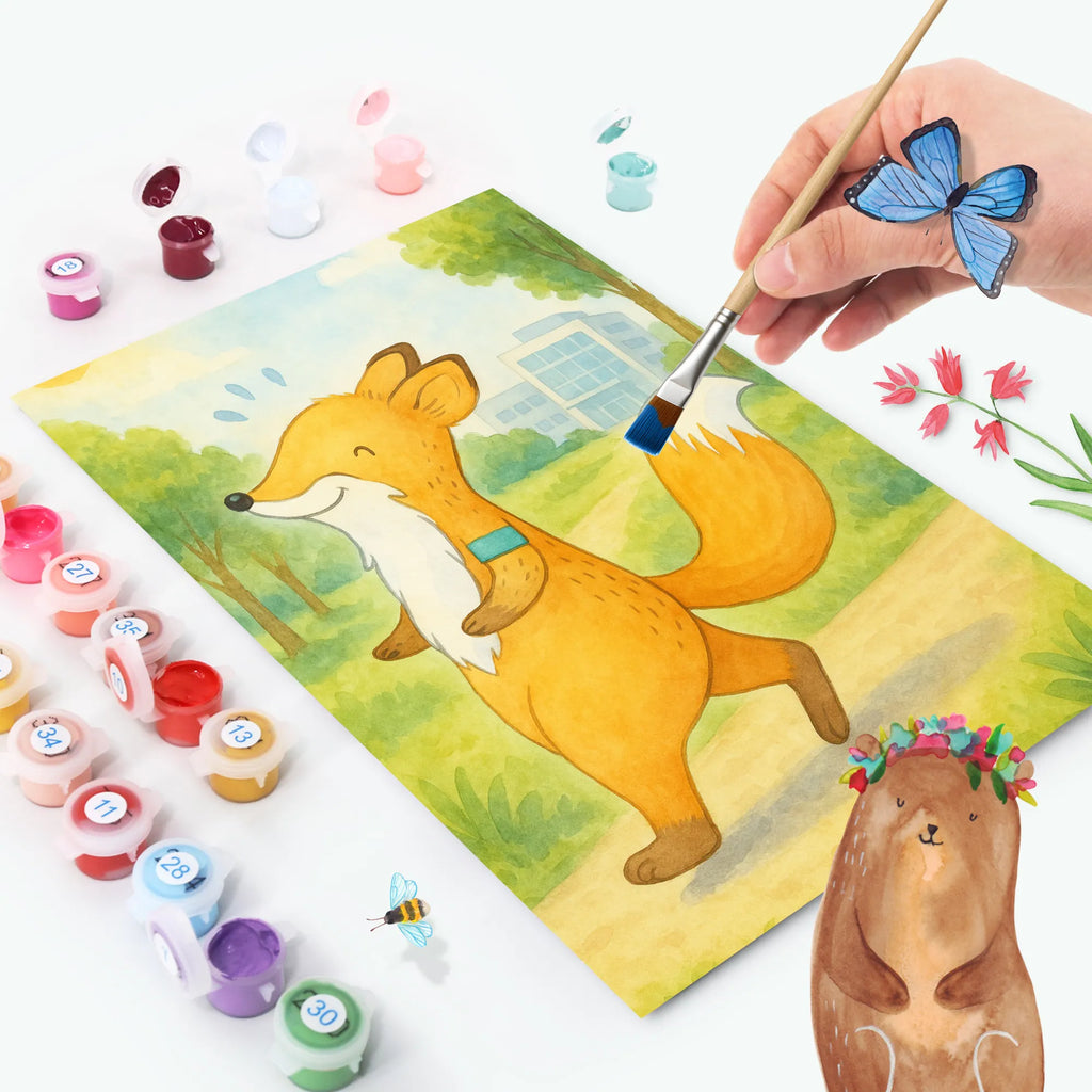 Paint by Numbers Fox Jog Design Bastelidee, Künstler, Baseln, Malen nach Zahlen, DIY, Malen, Kreativität, Kunstwerk, Ausmalbild, Geschenk, Sport, Sportart, Hobby, Schenken, Danke, Dankeschön, Auszeichnung, Gewinn, Sportler, Dauerlauf, Laufen, Joggen, Laufsport