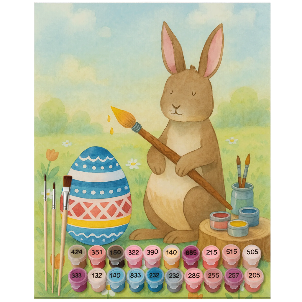 Malowanie według numerów Zając Malowanie jajek Design Kreativität, Malen, DIY, Kunstwerk, Baseln, Ausmalbild, Bastelidee, Malen nach Zahlen, Künstler, Ostern, Osterhase, Ostergeschenke, Osternest, Osterdeko, Geschenke zu Ostern, Ostern Geschenk, Ostergeschenke Kinder, Ostern Kinder, Eiermalen, Ostergrüße, Kaninchen, bemalte Ostereier, Frohe Ostern, Hase, Osterei, Osterblume