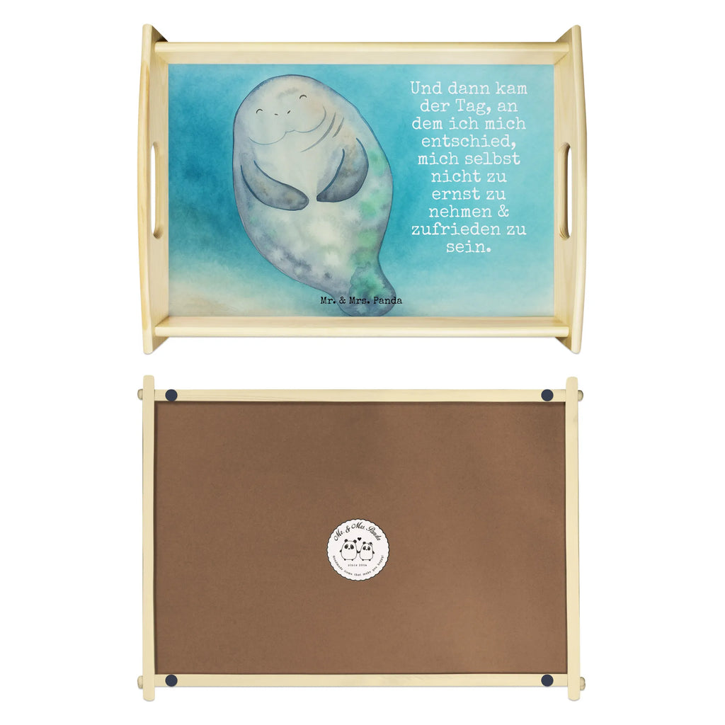 Holztablett Seekuh Happy Design Frühstückstablett, Tablett, Serviertablett, Küchentablett, Holztablett, Dekotablett, Meerestiere, Meer, Urlaub, Seekühe, Freundin, Zufrieden, Selbstliebe, Neustart, Neuanfang, Seekuh, Achtsamkeit, Respekt, Liebeskummer