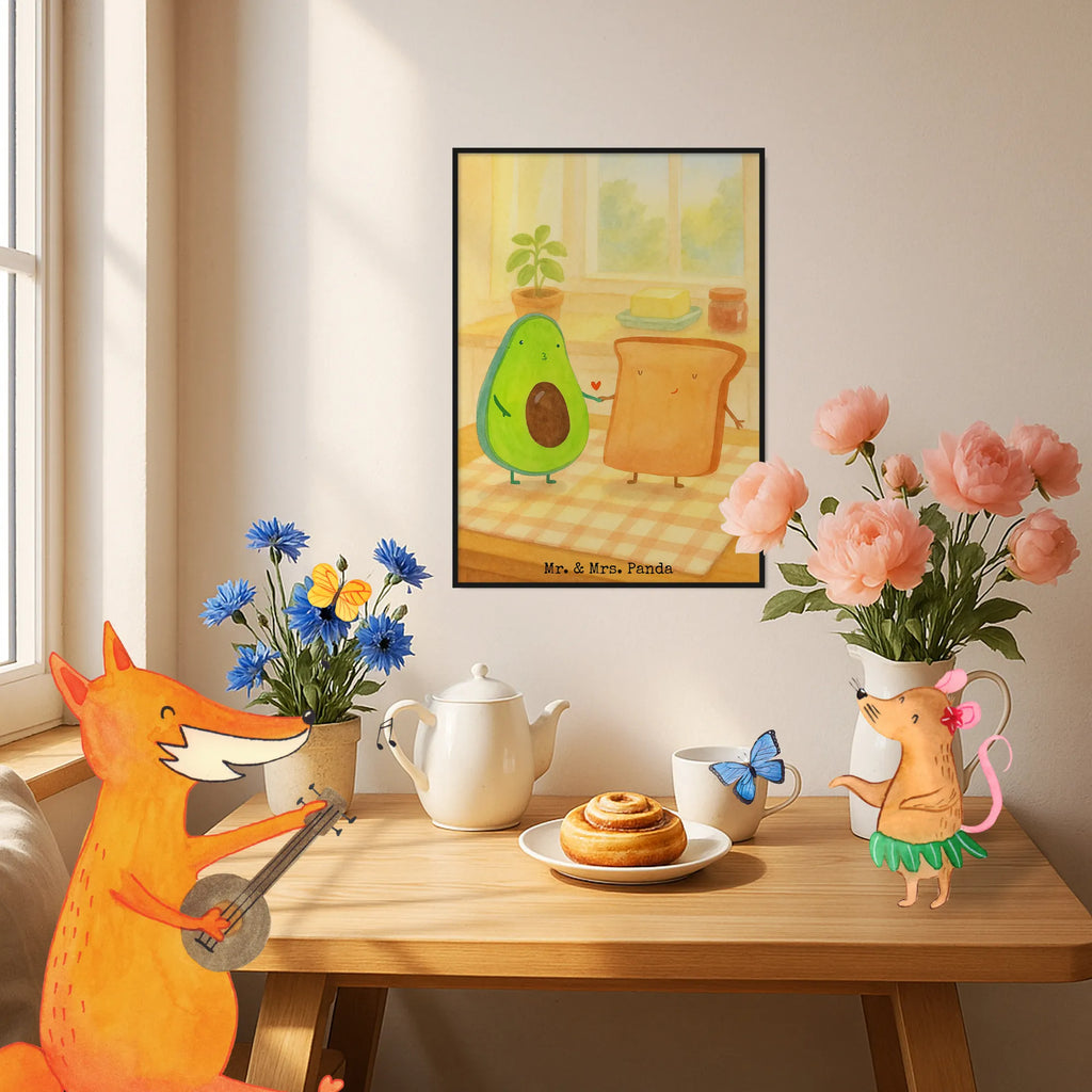 Poster avocado toast Design Bild, Poster, Designposter, Mr. & Mrs. Panda Poster, Kinderposter, Wanddekoration, Posterdruck, Kunstdruck, Raumdekoration, Wandposter, Wanddeko, Wanddeko Bild, Handgemaltes Poster, Küchenposter, Avocado, Veggie, Vegan, Gesund, Toastbrot, Jahrestag, Hochzeitsgeschenk, Freund, Verlobungsparty, Jahrestagsgeschenk, Verlobt, Toast, Liebespaar, Freundin, Hochzeit, Pärchen