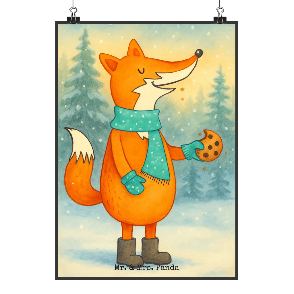 Poster Fox biscuit Design Mr. & Mrs. Panda Poster, Bild, Wanddekoration, Wanddeko, Handgemaltes Poster, Designposter, Küchenposter, Kinderposter, Wanddeko Bild, Posterdruck, Kunstdruck, Wandposter, Poster, Raumdekoration, Fuchs, Weihnachtszeit, Plätzchen, Backen Spruch, Küche Deko, Kekse, Liebe, Füchse, Winter