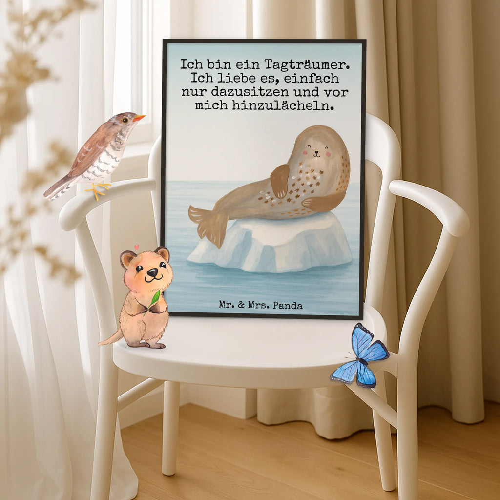 Poster seal Laugh Design Wanddekoration, Bild, Posterdruck, Kunstdruck, Raumdekoration, Mr. & Mrs. Panda Poster, Küchenposter, Poster, Designposter, Wandposter, Handgemaltes Poster, Wanddeko Bild, Kinderposter, Wanddeko, Tiermotive, Gute Laune, lustige Sprüche, Tiere, Meerestier, Nordsee, Robbe, Strand, Ostsee, Seehund, Robben