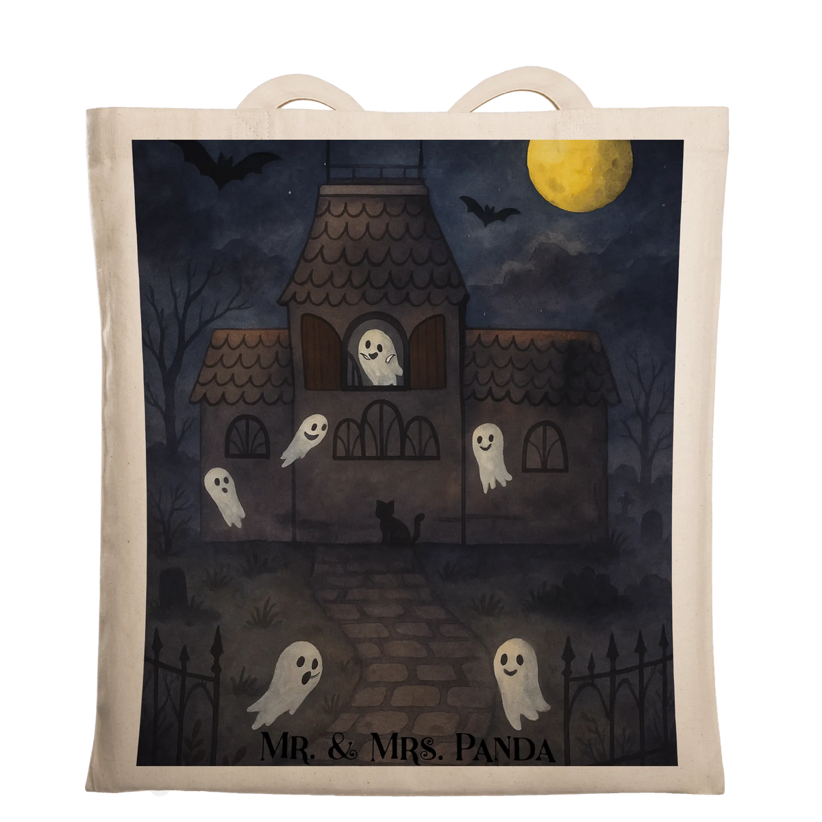 Tote bag Ghosts Villa Design shopping bag, pouch, shopper, bag, shoulder bag, Carrier bag, jute bag, cloth bag, cotton bag, Halloween, decoration, Martin singing, decor, gifts, giving
