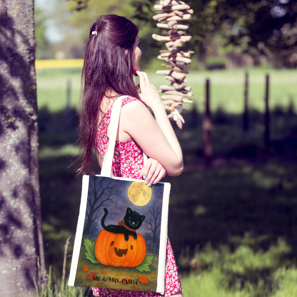 Tragetasche Schwarze Katze Design Tragetasche, Beuteltasche, Stofftasche, Strandtasche, Schultertasche, Beutel, Jutebeutel, Jutetasche, Shopper, Stoffbeutel, Einkaufstasche, Laptoptasche, Tasche, Badetasche, Einkaufstüte, Umhängetasche, Halloween, Deko, Martinssingen, Dekoration, Geschenke, Schenken