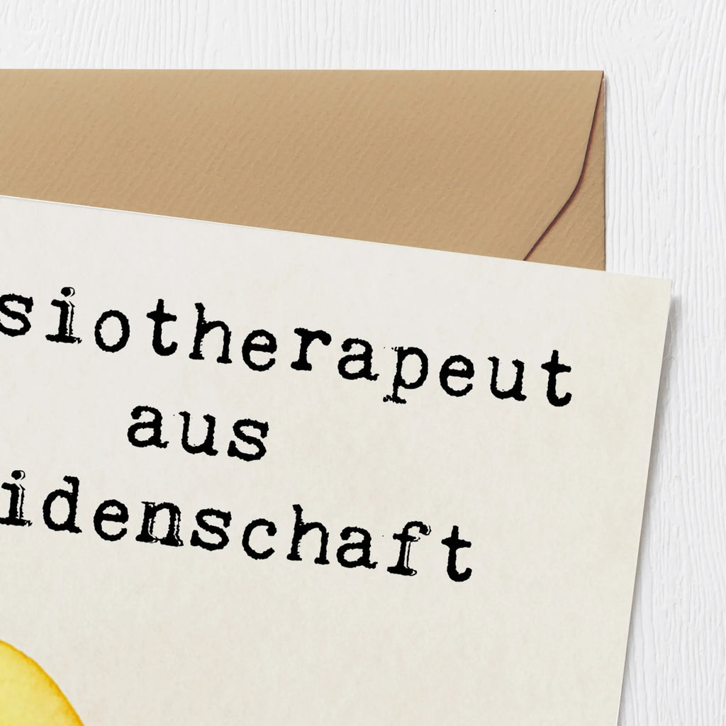 Deluxe Card Physiotherapist Passion Design gift, gift idea, best, farewell gift, passing exam, anniversary, retirement, promotion, job start, sayings, funny, profession